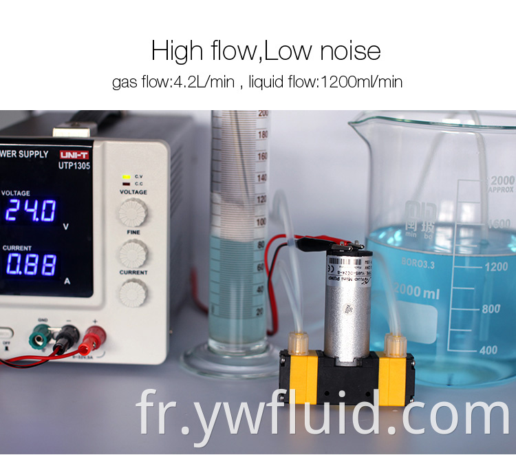 Pompe à vide de pinceau YWFluid 24V fabriquée en Chine